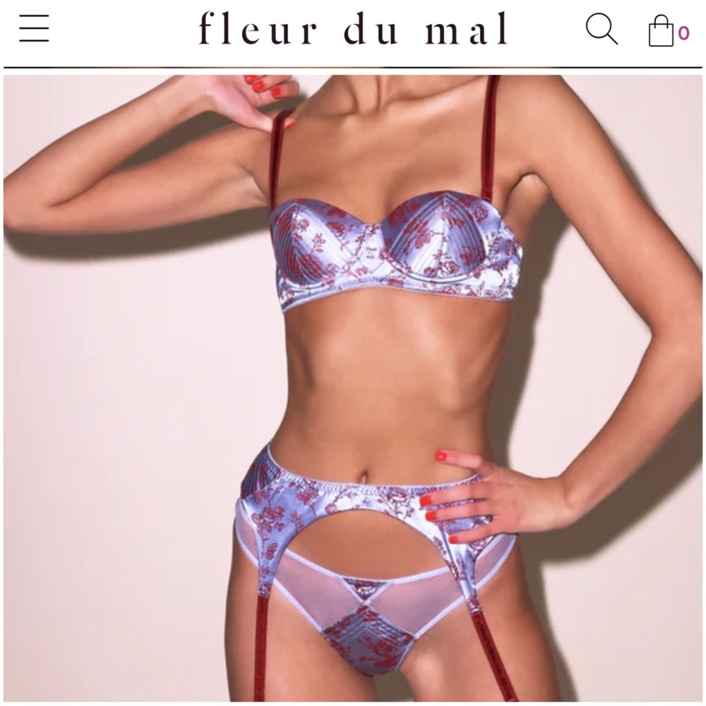 Fleur du Mal *FULL SET* Women's Intimates - Fleur du Mal - Rose Jacquard